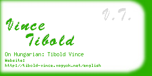 vince tibold business card